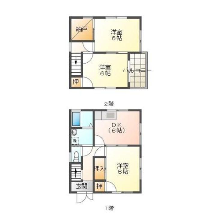 広島県福山市新涯町4(一戸建)の賃貸物件の間取り