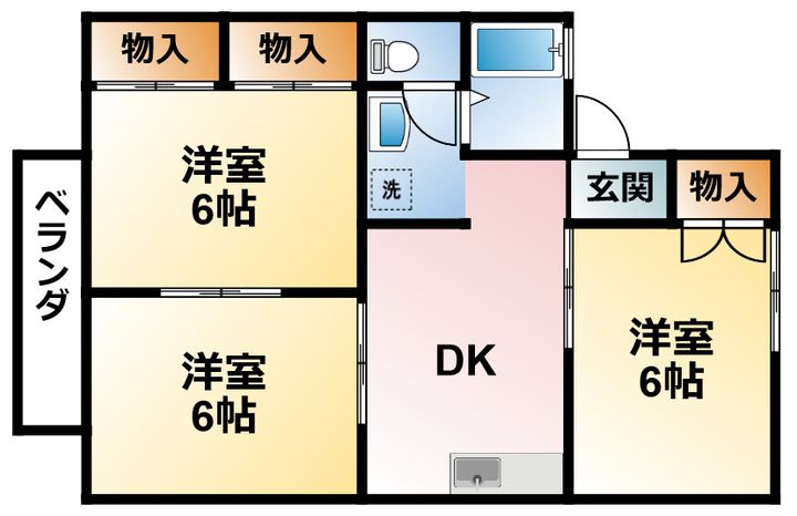 千葉県茂原市八千代1(アパート)の賃貸物件の間取り