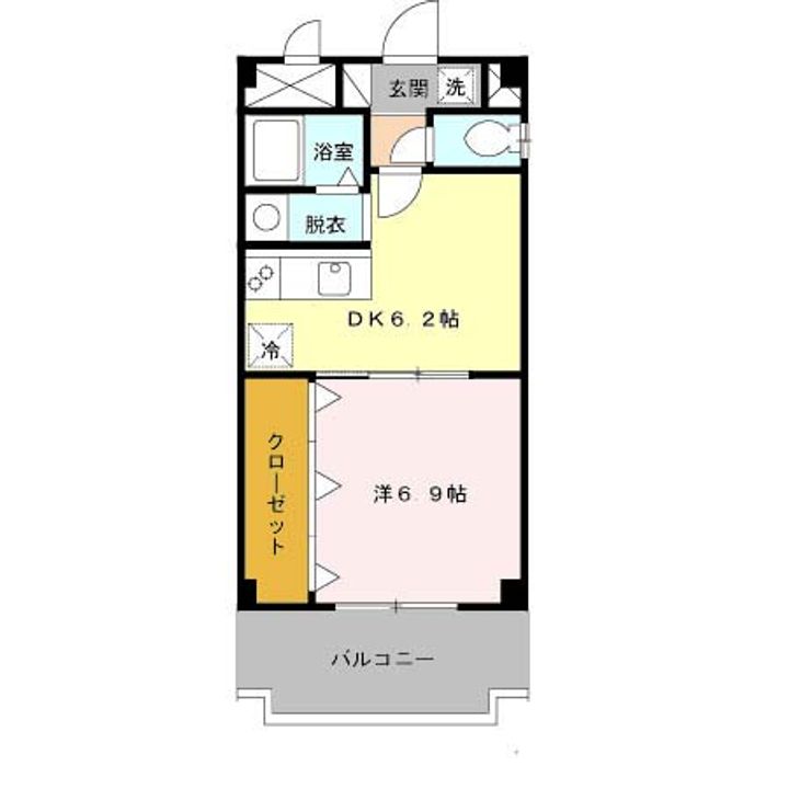 大阪府大阪市西成区玉出中2(マンション)の賃貸物件の間取り