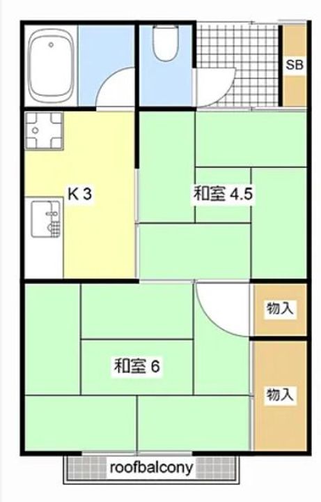 三方原グリーンハイツCの間取り
