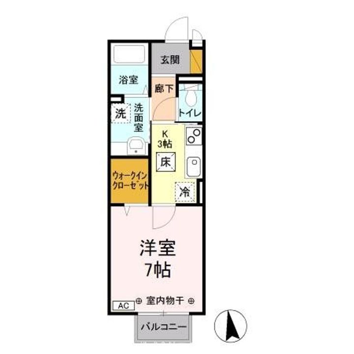 東京都国立市富士見台3(アパート)の賃貸物件の間取り