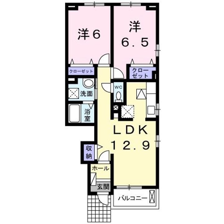 大阪府泉佐野市下瓦屋3(アパート)の賃貸物件の間取り