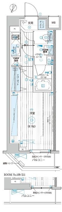 東京都北区赤羽北2(マンション)の賃貸物件の間取り