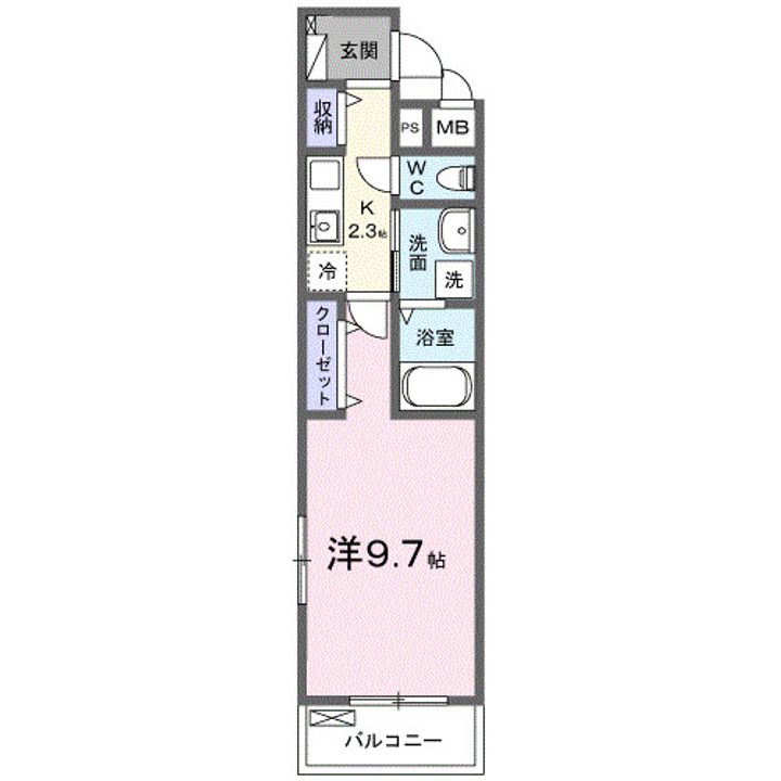 神奈川県小田原市鴨宮(アパート)の賃貸物件の間取り
