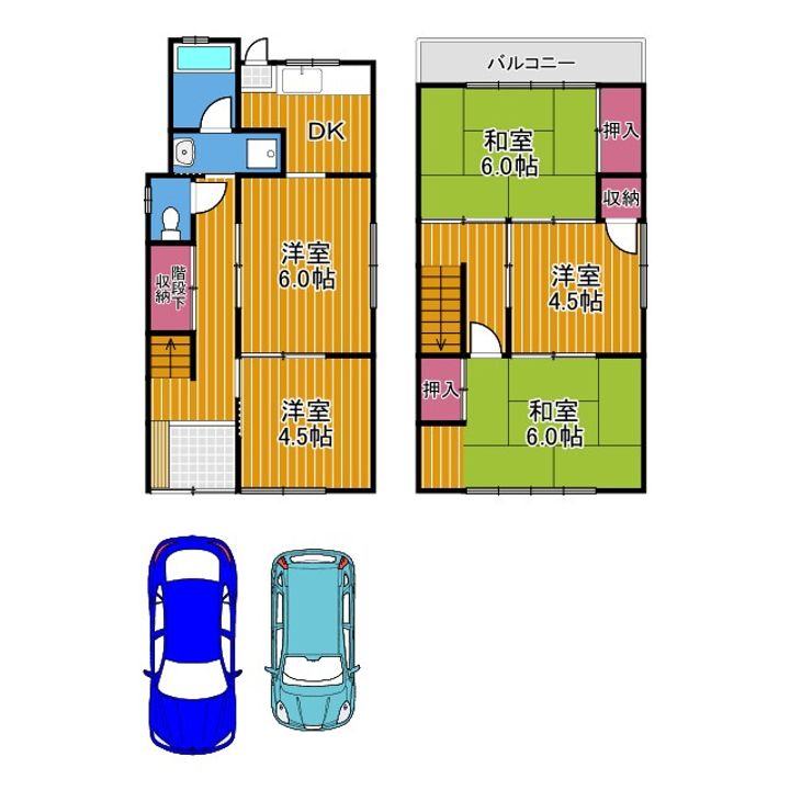 大阪府河内長野市菊水町(一戸建)の賃貸物件の間取り