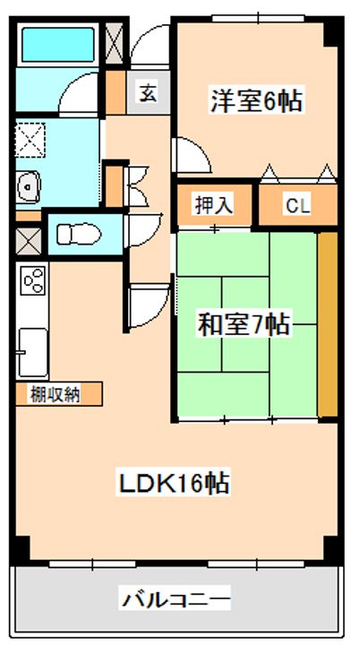 プレザント長町南の間取り