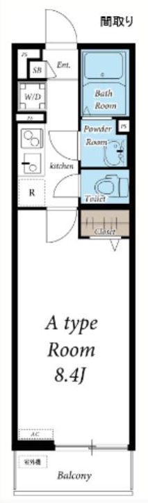 埼玉県さいたま市中央区下落合5(マンション)の賃貸物件の間取り