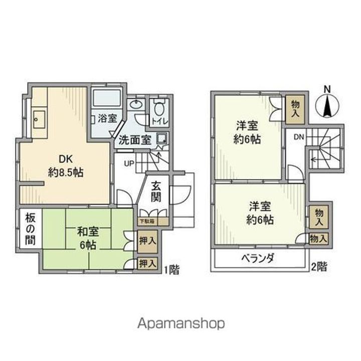 東京都日野市西平山2(一戸建)の賃貸物件の間取り