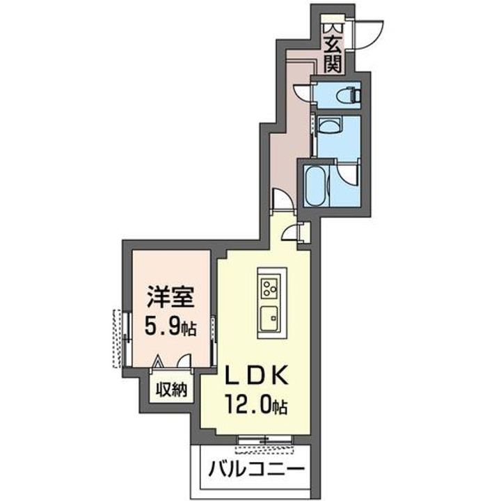 ヴィミナーレ八雲の間取り