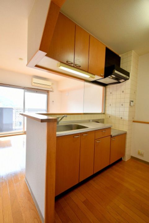 広島県広島市安佐北区三入2(マンション)の賃貸物件のキッチン