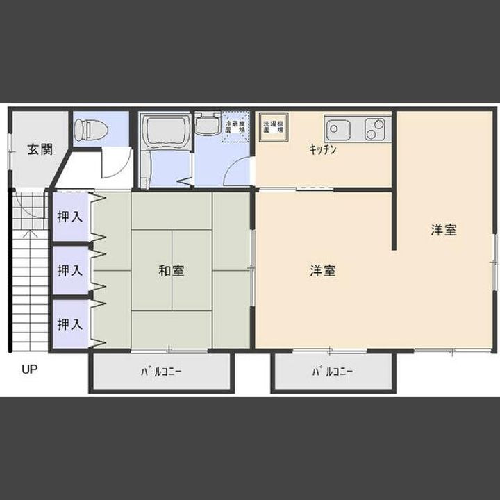 熊本県菊池郡大津町大字引水(アパート)の賃貸物件の間取り