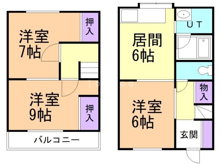 コーポよながの間取り