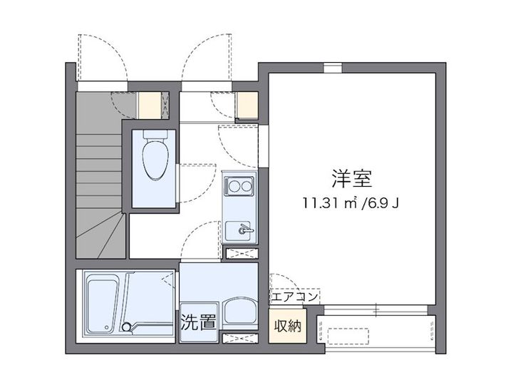 東京都小平市学園東町1(アパート)の賃貸物件の間取り