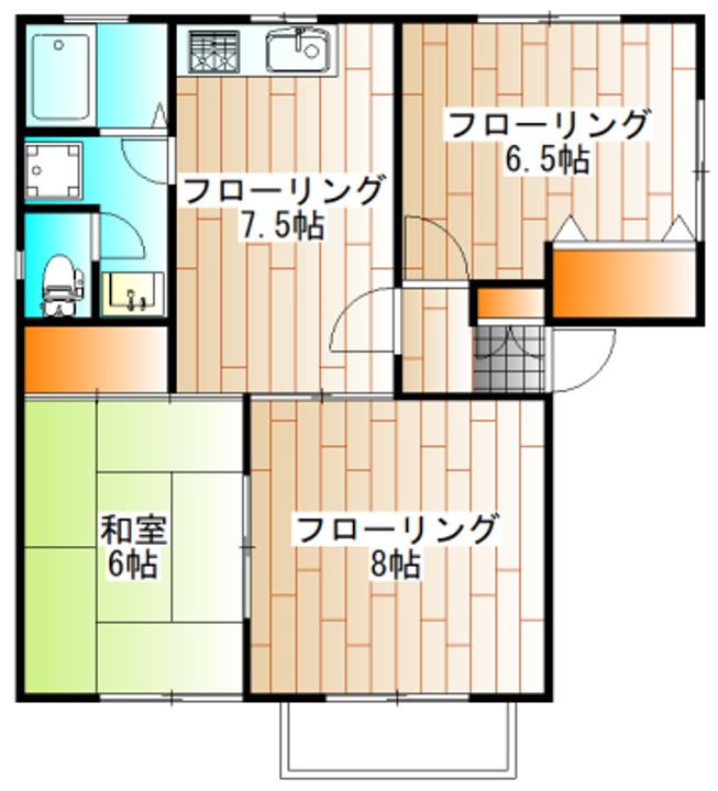 ローズハイツAの間取り