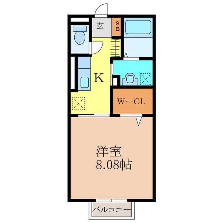 岐阜県土岐市土岐口南町3(アパート)の賃貸物件の間取り