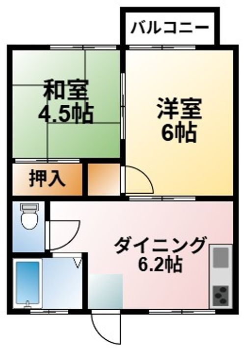 千葉県東金市西福俵(アパート)の賃貸物件の間取り