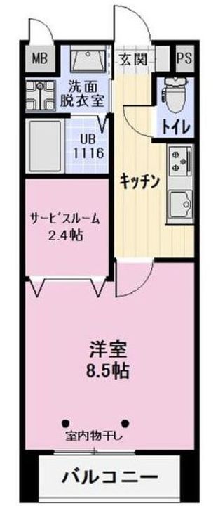 愛知県豊明市新田町中ノ割(アパート)の賃貸物件の間取り