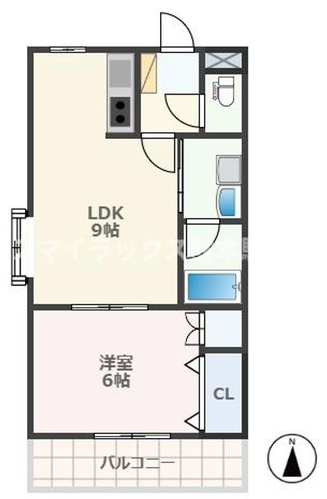 熊本県熊本市南区日吉2(アパート)の賃貸物件の間取り