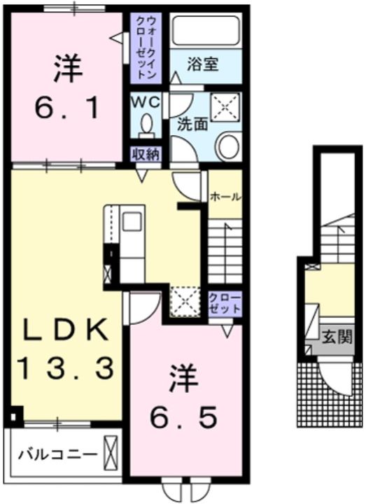 ナイス ハッシーIIの間取り