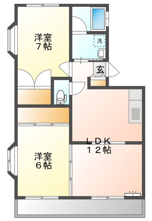 フローラルハイツの間取り