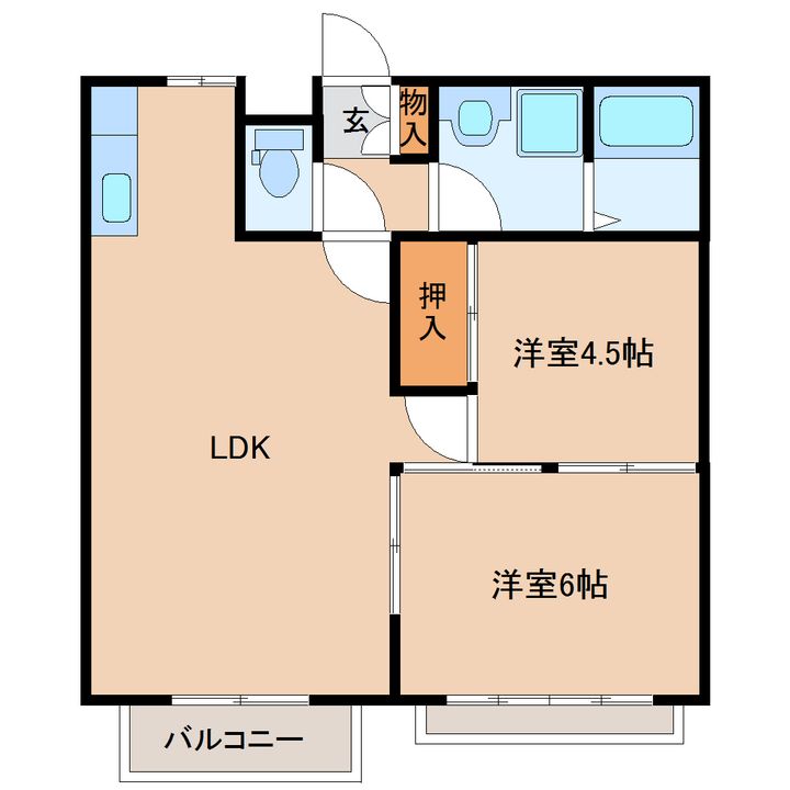 エリール田中IIの間取り