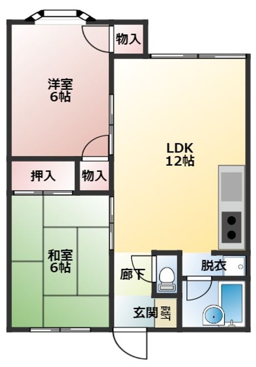 本町ハイムC棟の間取り