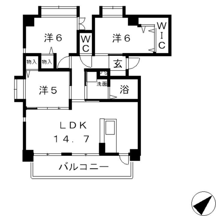 ビバリースクエア老松の間取り