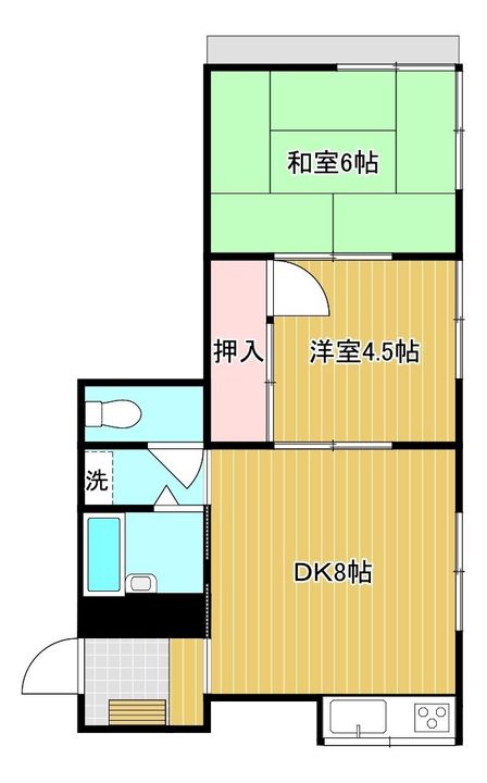 亀甲アパート2の間取り