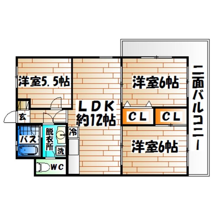白川コーポの間取り
