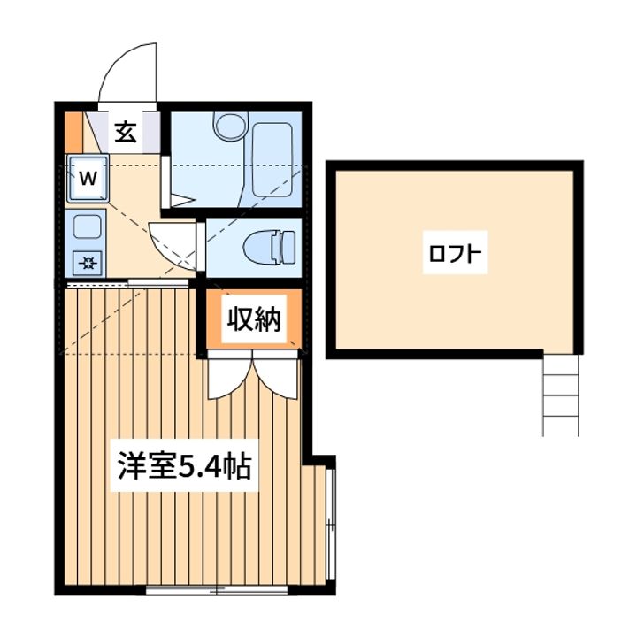 神奈川県横浜市緑区中山6(アパート)の賃貸物件の間取り