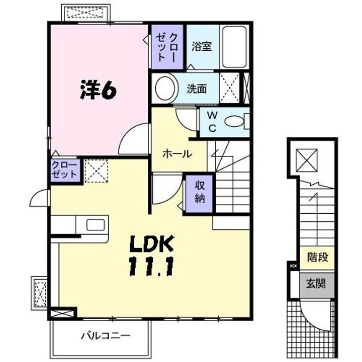兵庫県丹波市氷上町市辺(アパート)の賃貸物件の間取り