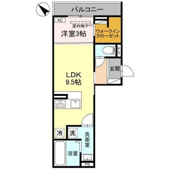新潟県長岡市千手3(アパート)の賃貸物件の間取り