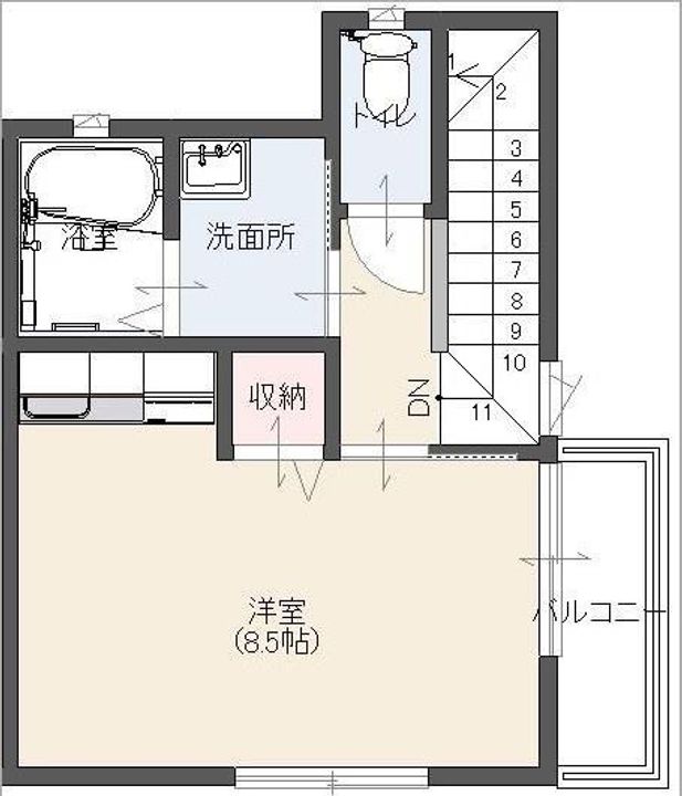 ネオブラッサムMの間取り