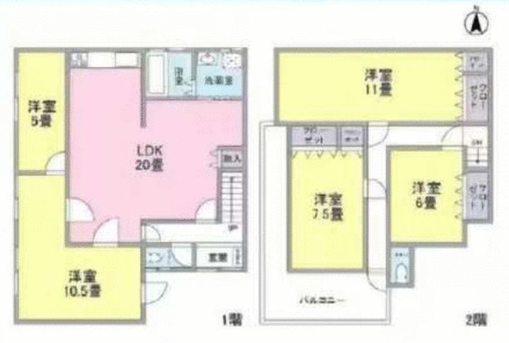東京都北区堀船4(一戸建)の賃貸物件の間取り
