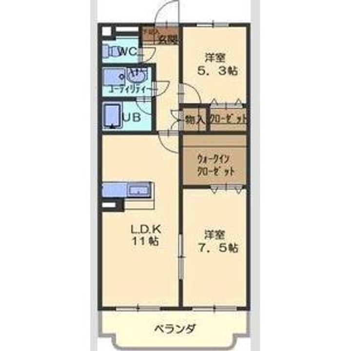 愛知県名古屋市守山区桔梗平3(マンション)の賃貸物件の間取り