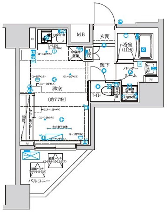 スパシエ蒲田グランドタワーの間取り