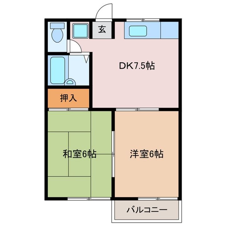 ハイツ三田の間取り