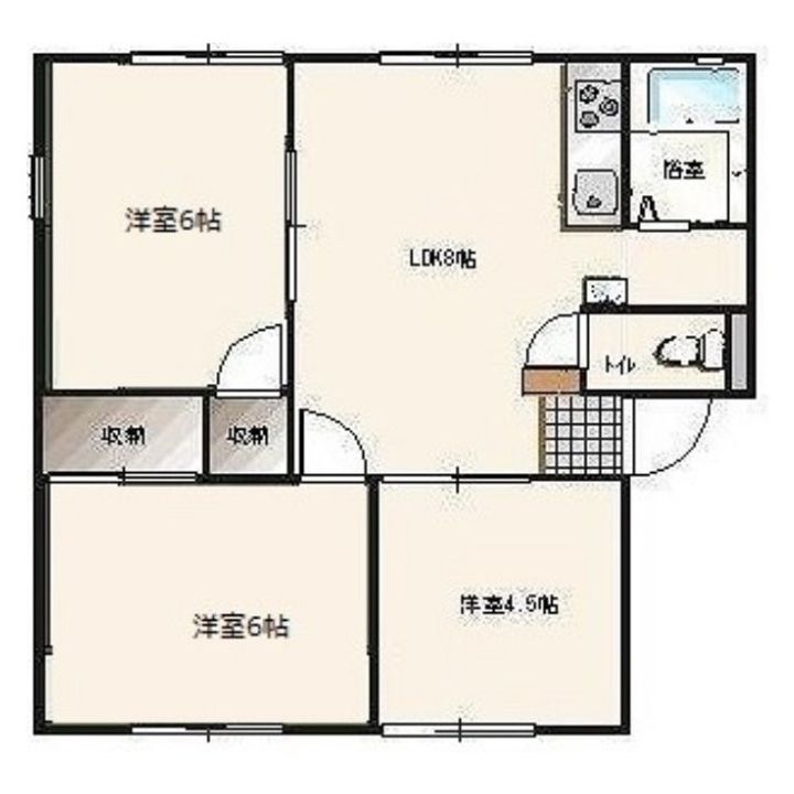 松本ハイツ E棟の間取り