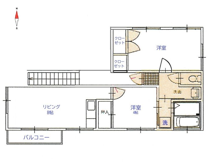 高知県高知市南はりまや町2(アパート)の賃貸物件の間取り