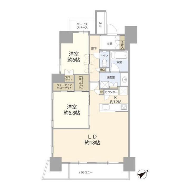 ザ・プレミアスカイ品川中延(011949)の間取り