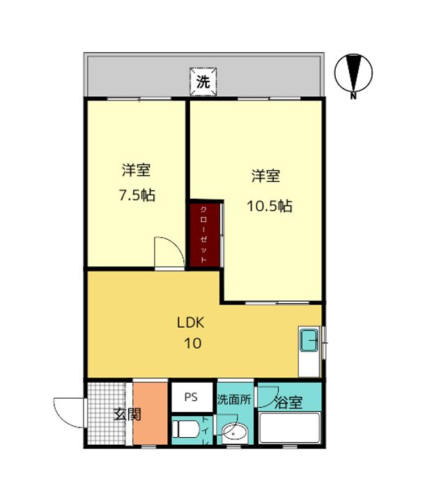 平沼マンションの間取り