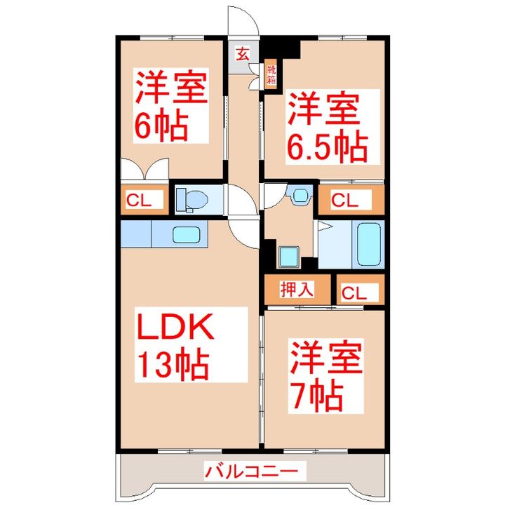 フェニックスハイツ A棟の間取り