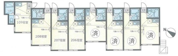 ユナイト・上町・ウィルキンスの杜の間取り