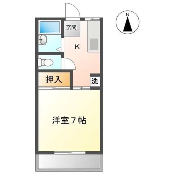 神奈川県厚木市山際(アパート)の賃貸物件の間取り