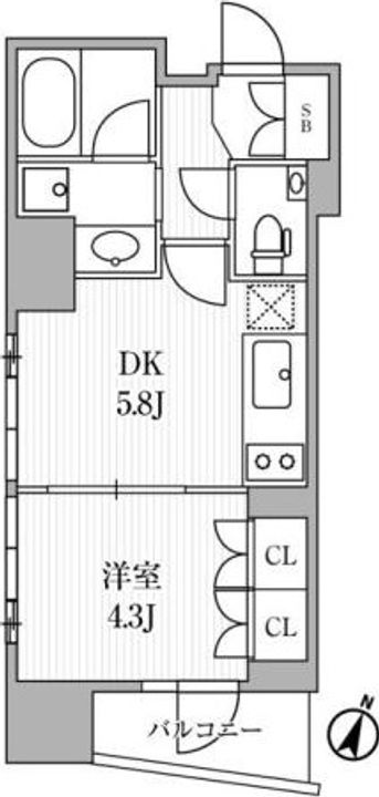 ディームス大手町ノースの間取り