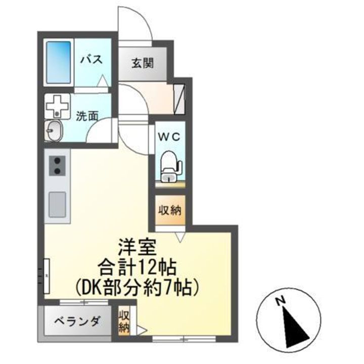 栃木県宇都宮市岩曽町(アパート)の賃貸物件の間取り