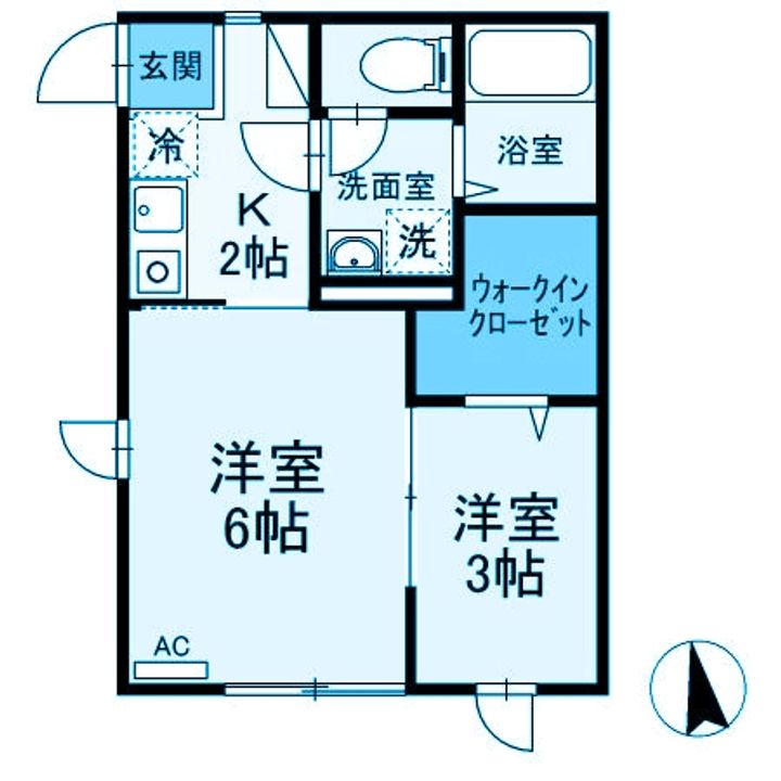 神奈川県横浜市港北区師岡町(アパート)の賃貸物件の間取り