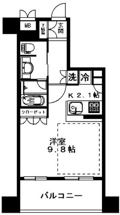 クオリアY’z恵比寿の間取り
