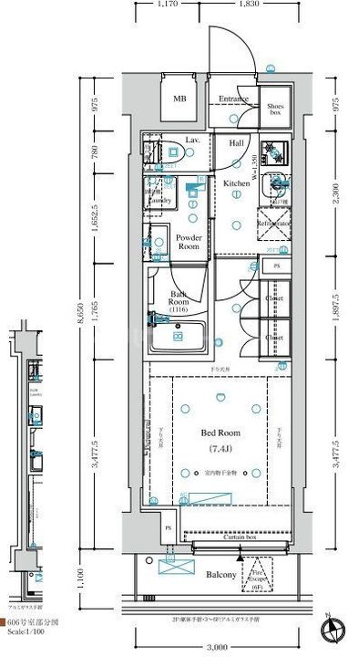ガリシア竹ノ塚の間取り