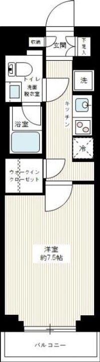 東京都江東区亀戸5(マンション)の賃貸物件の間取り
